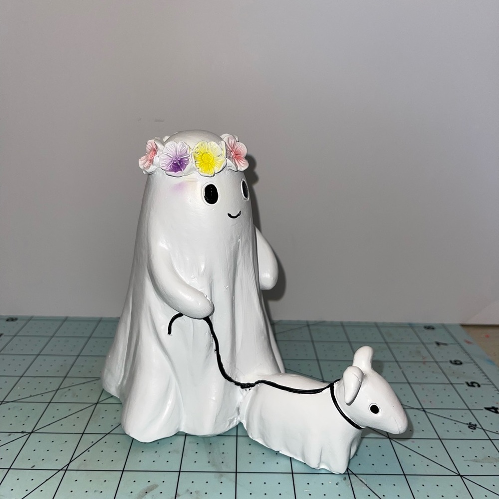 Ghost ghost girl walking ghost dog